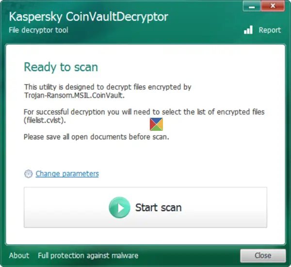 herramienta de descifrado de Kaspersky