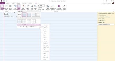 onenote page templates
