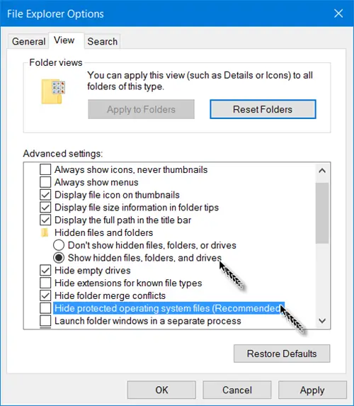 windows explorer folder size