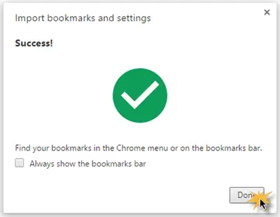 Import Bookmarks, Passwords to Chrome 4