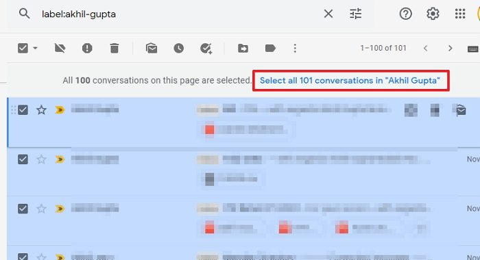 How to delete all emails from a particular sender in Gmail
