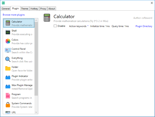 source search tool in addition to application launcher for Windows PC Wox is a Search Tool in addition to Application Launcher for Windows PC
