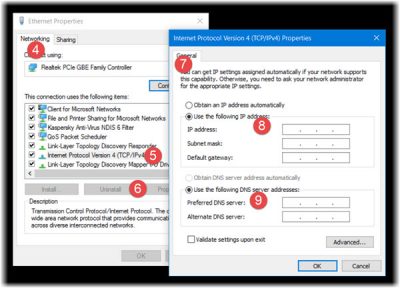 change ip address windows