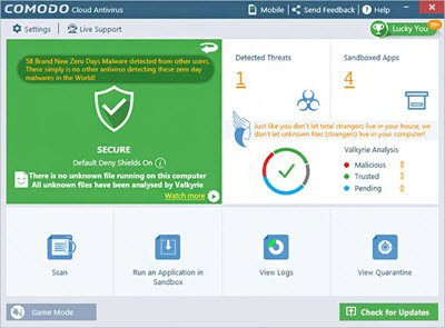 Comodo Free Cloud Antivirus