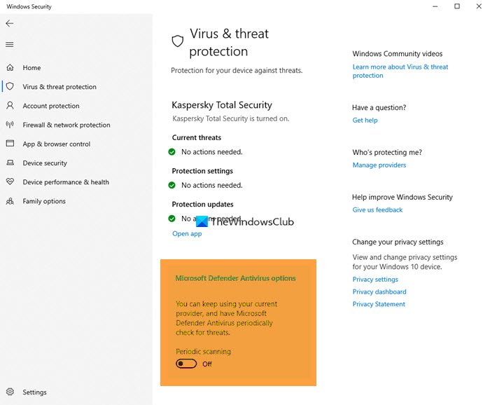 Windows Defender Periodic Scanning