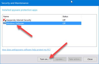 Enable or Start Windows Defender 5