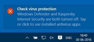 Enable or Start Windows Defender