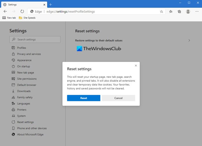 microsoft edge update causing errors