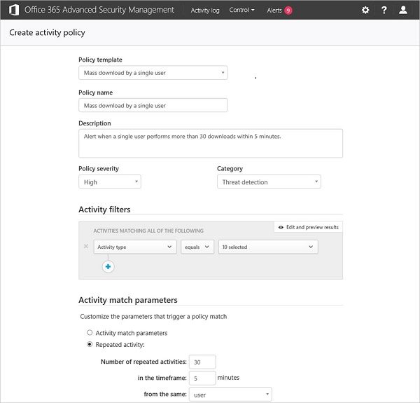 Office 365 Advanced Security Management