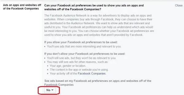 manage Facebook Ad Preferences