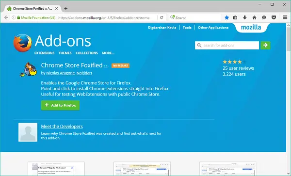 How to install Chrome extensions on Firefox browser