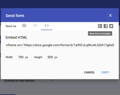 Embed Google Form on webpage Google Forms tips and tricks