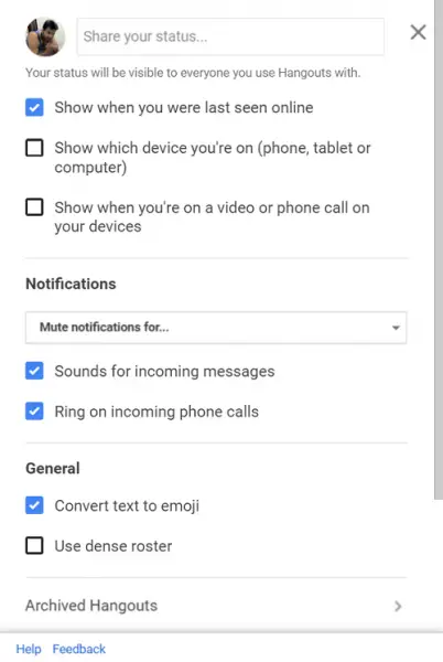 Control how people get in touch with you on Google Hangouts