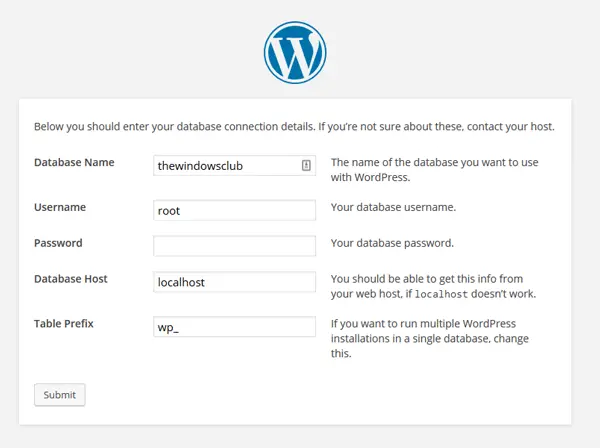 Install WordPress on Windows using WAMP-4