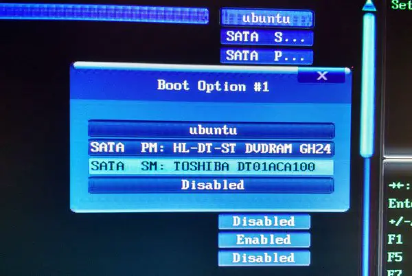 Reboot and Select proper Boot device