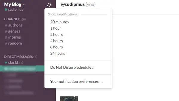 Slack Tips and Tricks - Setup Do not Disturb