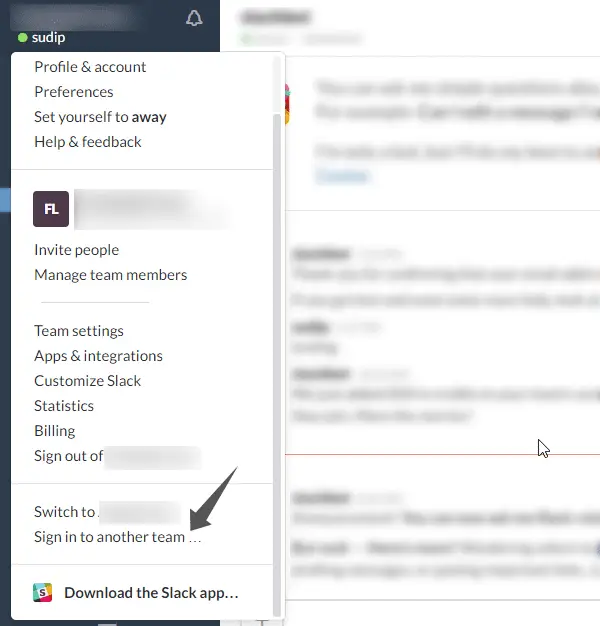 Slack Tips and Tricks - Sign in to Multiple Teams