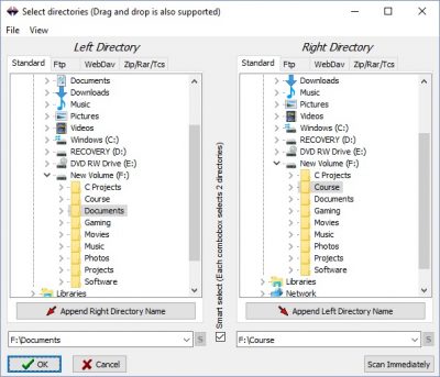 Sync files, folders & directories TreeComp