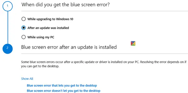 Windows 10 Blue Screen Troubleshooter