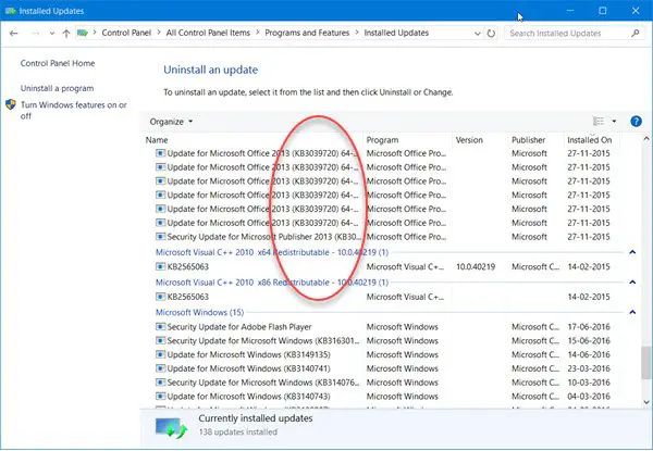 Windows 10 keeps installing the same update
