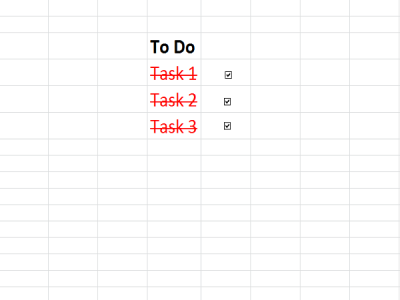 Create a Checklist in Excel