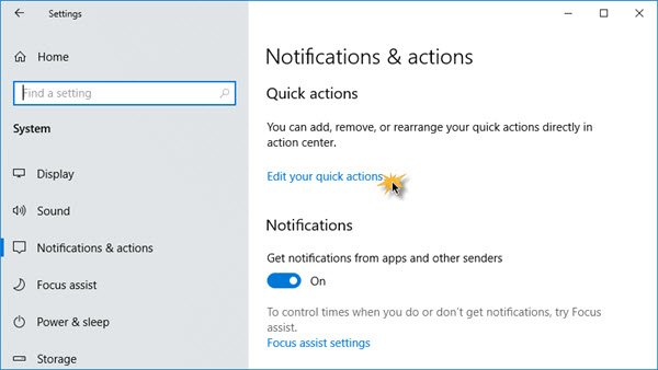 How to Add Remove Arrange Quick Action Buttons in Windows 10 - 62