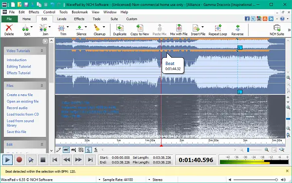 Play with audio files like a pro using NCH Wavepad Audio Editor