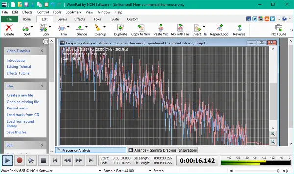 Play with audio files like a pro using NCH Wavepad Audio Editor