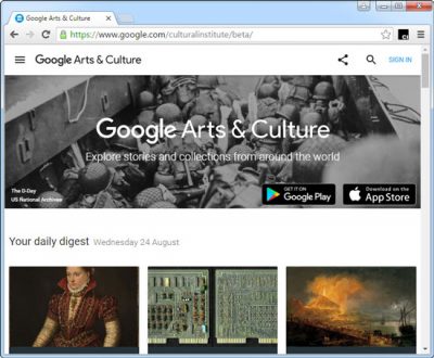 Google Art Project Chrome extension