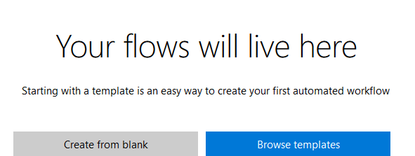 Microsofft Flow create flow from scratch