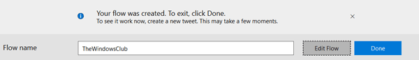 Microsoft Flow - Enter name and Save Flow