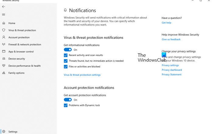 Notifications for Microsoft Defender