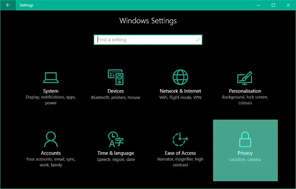 How to set default location for apps and services in Windows 10