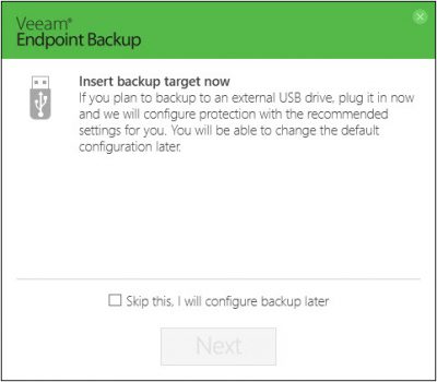 Veeam Endpoint Backup