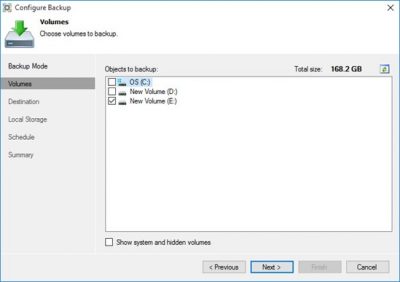 Veeam Endpoint Backup