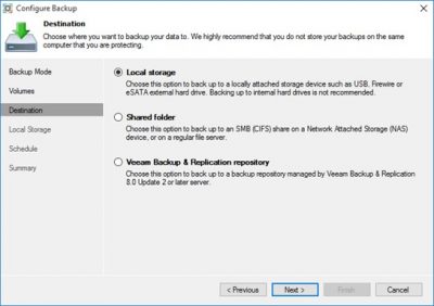 Veeam Endpoint Backup