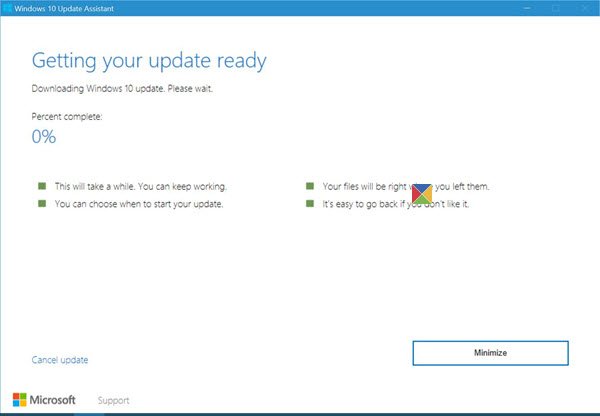 Windows update assistant