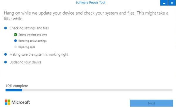 Windows Software Repair Tool for Surface