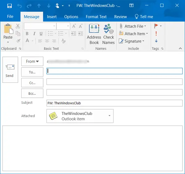 attach sticky note to outlook email