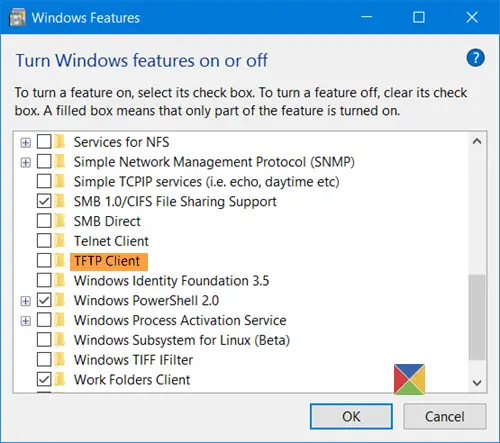 tftp server for windows 10