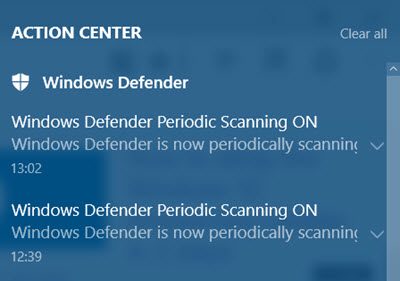 enhanced notifications windows defender