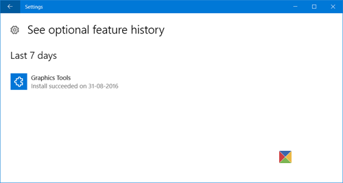 manage Windows 10 optional features