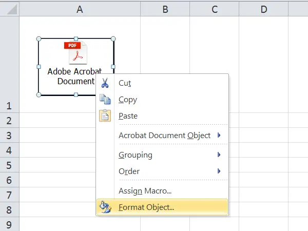 select format option fore PDF File