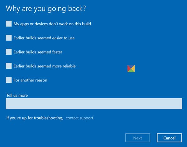 uninstall Windows 10 Anniversary Update