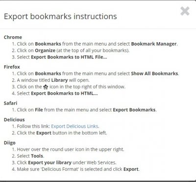 Bookmark OS to manage browser bookmarks