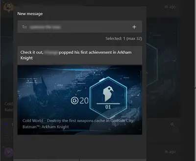 View Friends Activity & Activity Timeline of a Friend in Xbox app