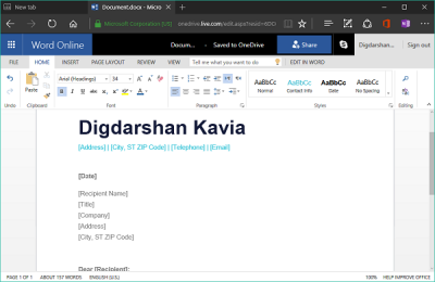 How to create Office documents on Edge and Chrome browser using Office Online