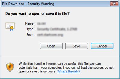 File Download Security Warning