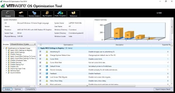 VMware OS Optimization Tool