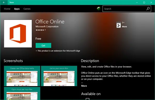Office Online extension
